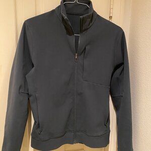 Lululemon Sojourn Jacket Men's Sz S Gray Blue Warpstreme Full Zip & Chest Pocket